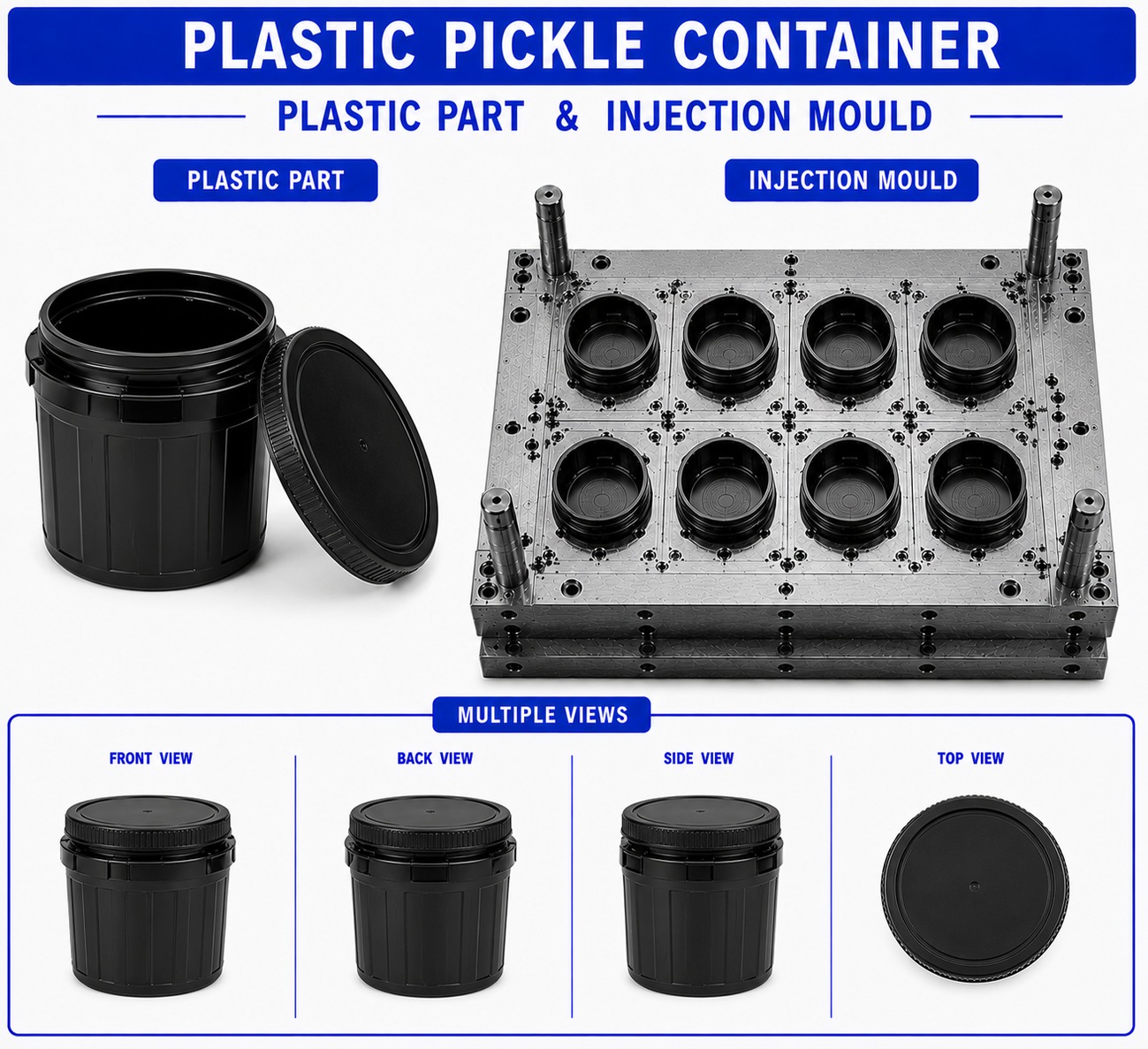 Plastic Pickle Container Mould and Moulding Service